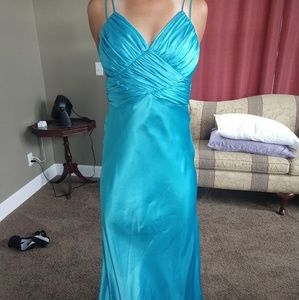 Blue Floor Length Dress